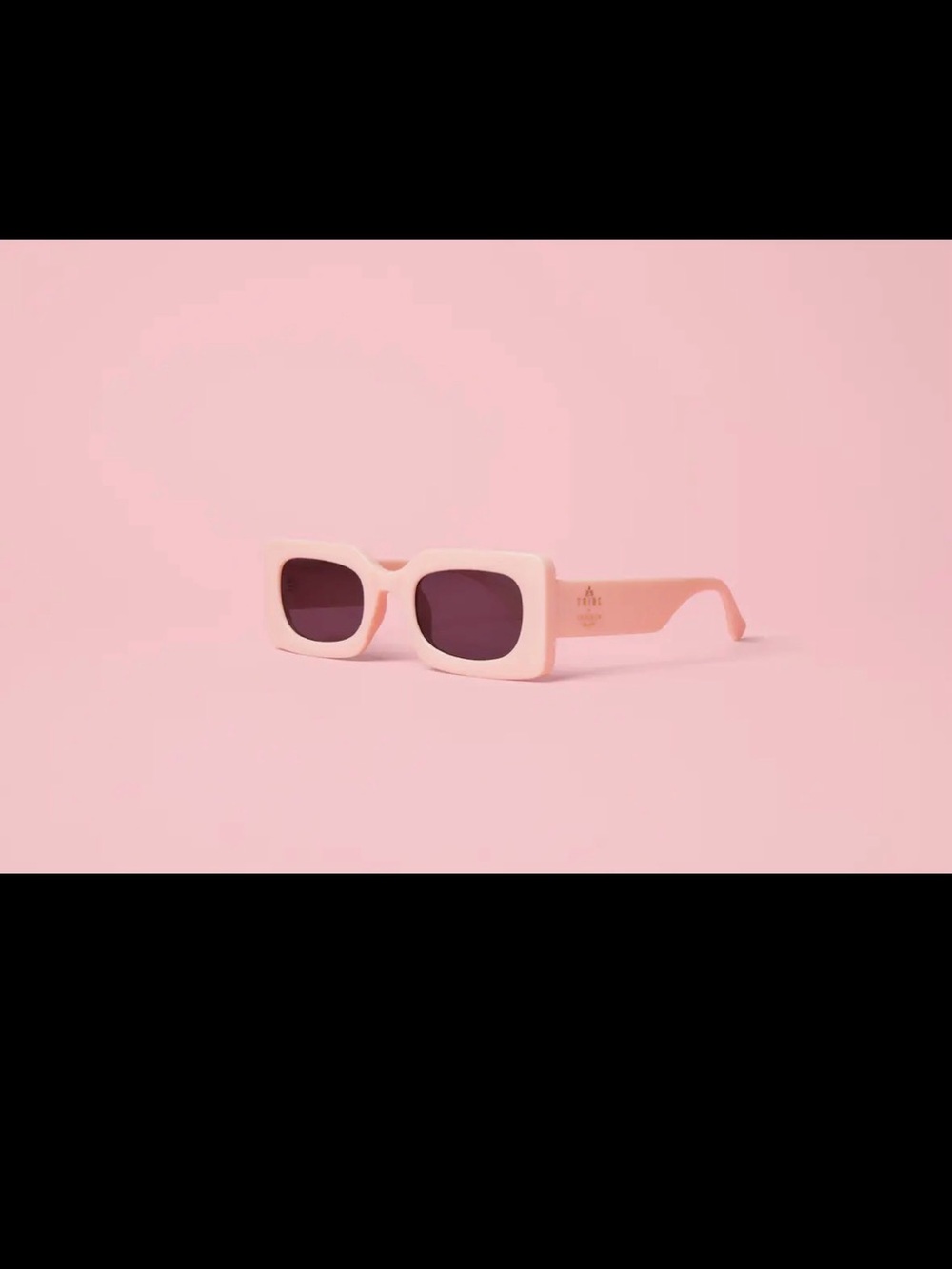 Anna Sui Pale Pink Rectangular Sunglasses
